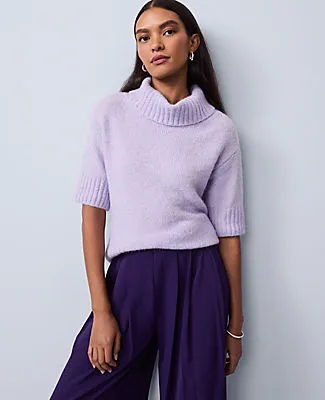 Ann Taylor Turtleneck Elbow Sleeve Sweater Tee sold by Ann Taylor