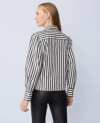 Ann Taylor Petite Striped Embellished Shirt sold by Ann Taylor product image thumbnail 2