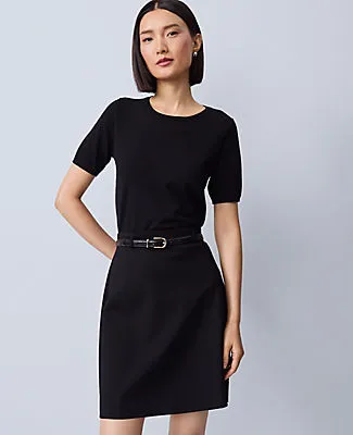 Ann Taylor Petite Ponte Belted A-Line Skirt sold by Ann Taylor product image thumbnail 2