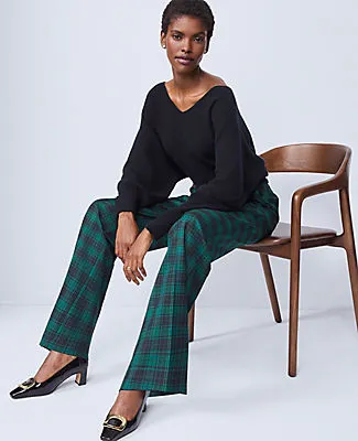 Ann Taylor The Petite Straight Trouser in Plaid sold by Ann Taylor product image thumbnail 4