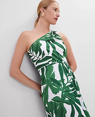 Ann Taylor Petite Satin One Shoulder Midi Dress sold by Ann Taylor