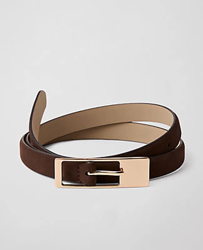 Ann Taylor Suede Rectangle Buckle Belt sold by Ann Taylor