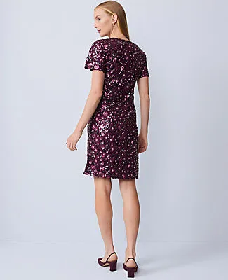 Ann Taylor Floral Sequin Shift Dress sold by Ann Taylor product image thumbnail 2