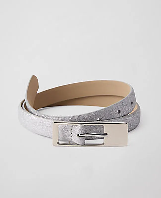 Ann Taylor Glitter Rectangle Buckle Belt sold by Ann Taylor