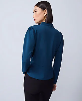 Ann Taylor Pleat Waist Wrap Top sold by Ann Taylor product image thumbnail 2