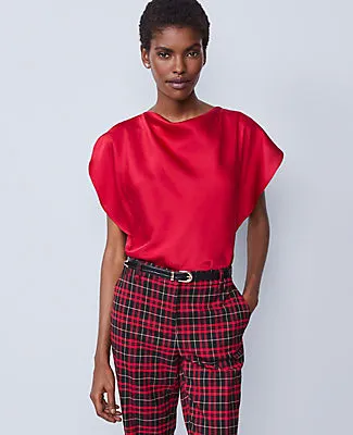 Ann Taylor Draped Satin Blouse sold by Ann Taylor