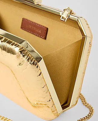Ann Taylor Beveled Metallic Croco Clutch sold by Ann Taylor product image thumbnail 2