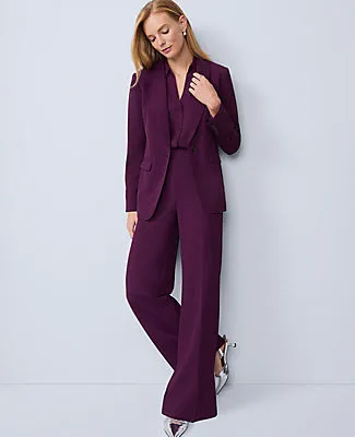 Ann Taylor The Petite Wide-Leg Pant in Fluid Crepe sold by Ann Taylor