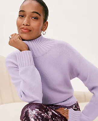 Ann Taylor Ribbed Mock Neck Sweater sold by Ann Taylor product image thumbnail 3