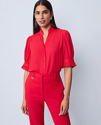 Ann Taylor Ruffle Collar Blouse sold by Ann Taylor