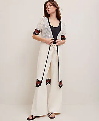 Ann Taylor Long Crochet Kimono sold by Ann Taylor