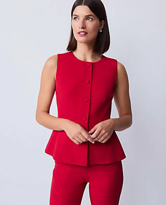 Ann Taylor Petite Crew Neck Peplum Vest sold by Ann Taylor