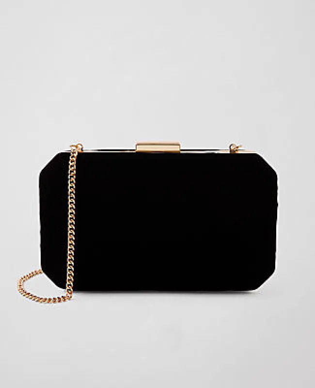 Ann Taylor Beveled Velvet Clutch sold by Ann Taylor