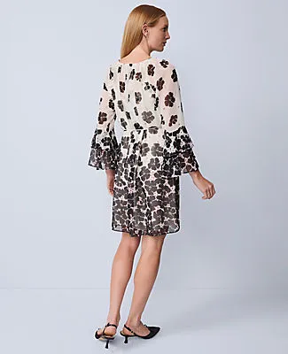 Ann Taylor Petite Floral Ruffle Trim Flare Dress sold by Ann Taylor product image thumbnail 2