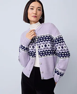 Ann Taylor Petite Fair Isle Cardigan sold by Ann Taylor product image thumbnail 3
