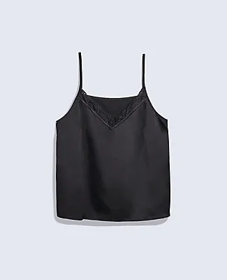 Ann Taylor Lace Trim V-Neck Tank Top sold by Ann Taylor product image thumbnail 3