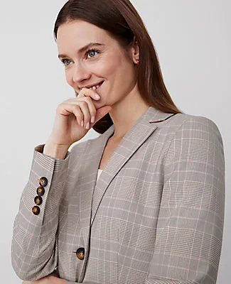 Ann Taylor The Petite Greenwich Blazer in Plaid sold by Ann Taylor product image thumbnail 4
