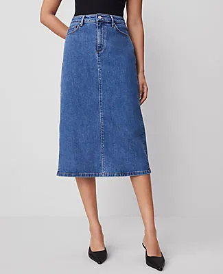 Ann Taylor Denim Column Skirt sold by Ann Taylor product image thumbnail 2