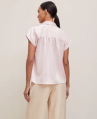 Ann Taylor Split Neck Popover Top sold by Ann Taylor product image thumbnail 2