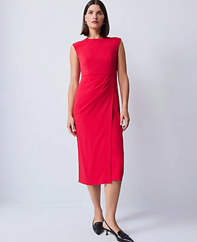 Ann Taylor Petite Faux Wrap Sheath Dress sold by Ann Taylor