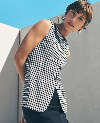 Ann Taylor Gingham Vest Top sold by Ann Taylor