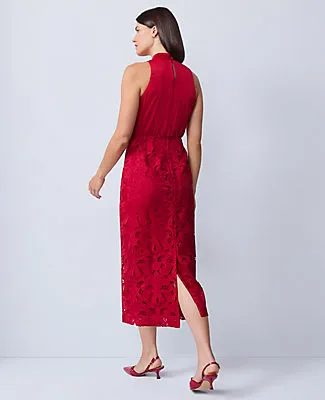 Ann Taylor Mixed Media Halter Sheath Dress sold by Ann Taylor product image thumbnail 3