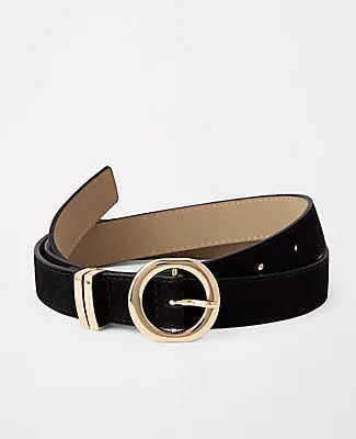 Ann Taylor Suede Round Buckle Belt sold by Ann Taylor