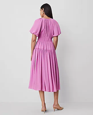 Ann Taylor Petite Split Neck Midi Dress sold by Ann Taylor product image thumbnail 2