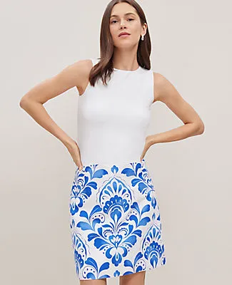 Ann Taylor Petite Tiled A-Line Skirt sold by Ann Taylor