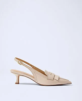 Ann Taylor Leather Kiltie Slingback Pump sold by Ann Taylor