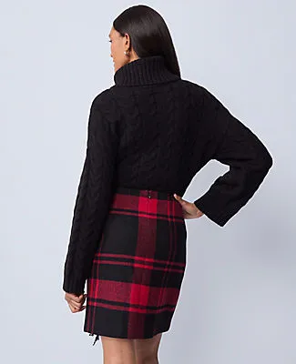 Ann Taylor Petite Weekend Collection Plaid Wrap Effect Skirt sold by Ann Taylor product image thumbnail 3