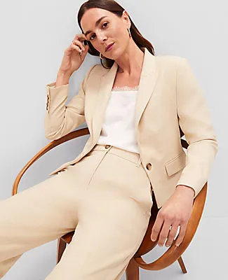 Ann Taylor The Notched One Button Blazer in Seasonless Stretch sold by Ann Taylor product image thumbnail 3