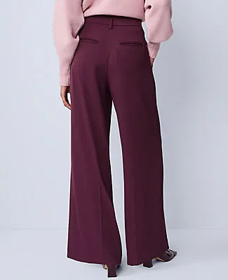 Ann Taylor The Petite Pleated Wide Leg Pant in Bi-Stretch sold by Ann Taylor product image thumbnail 4