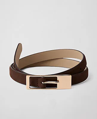 Ann Taylor Suede Rectangle Buckle Belt sold by Ann Taylor