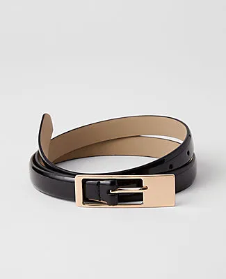 Ann Taylor Patent Leather Rectangle Buckle Belt sold by Ann Taylor