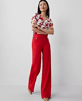 Ann Taylor The Petite Button Trim Sailor Wide-Leg Pant sold by Ann Taylor product image thumbnail 2