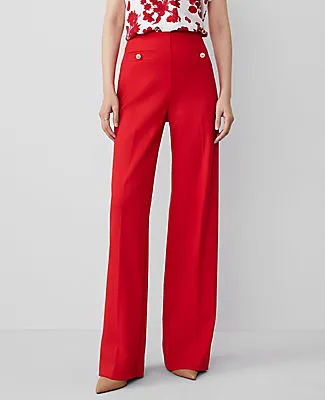 Ann Taylor The Petite Button Trim Sailor Wide-Leg Pant sold by Ann Taylor product image thumbnail 3