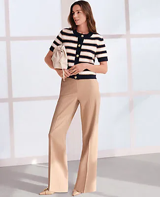 Ann Taylor The Side-Zip Straight Pant in Bi-Stretch sold by Ann Taylor