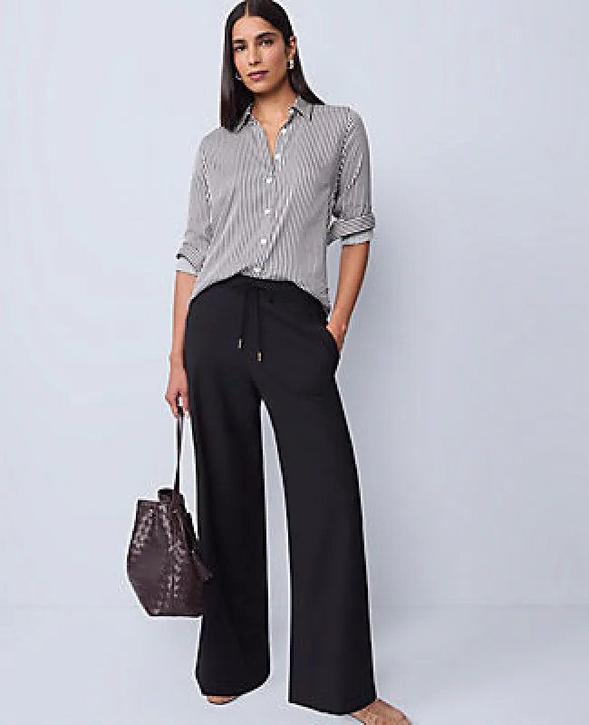 Ann Taylor Petite Wide-Leg Jogger Pant sold by Ann Taylor