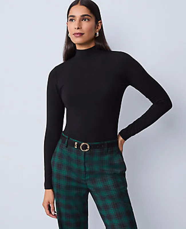 Ann Taylor Long Sleeve Mock Neck Top sold by Ann Taylor
