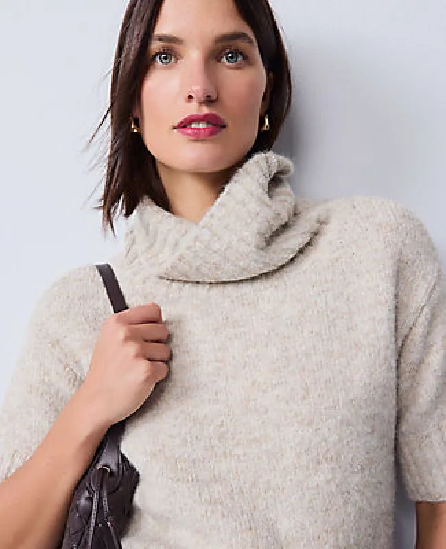 Ann Taylor Petite Turtleneck Elbow Sleeve Sweater Tee sold by Ann Taylor