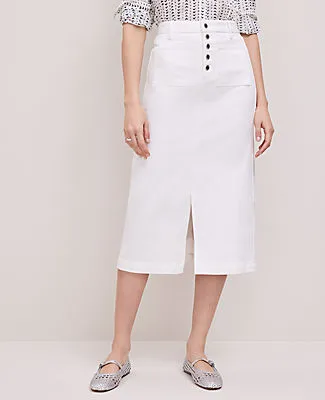 Ann Taylor Weekend Collection Denim Midi Skirt sold by Ann Taylor product image thumbnail 2