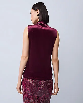 Ann Taylor Velvet Sleeveless V-Neck Top sold by Ann Taylor product image thumbnail 2