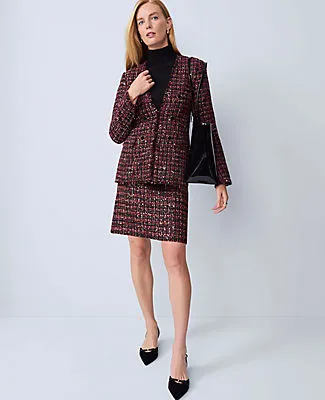 Ann Taylor Petite Tweed A-Line Skirt sold by Ann Taylor product image thumbnail 4