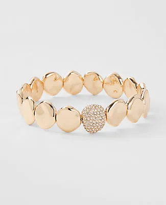 Ann Taylor Hammered Metal Disc Bracelet sold by Ann Taylor