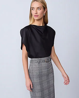 Ann Taylor Draped Satin Blouse sold by Ann Taylor
