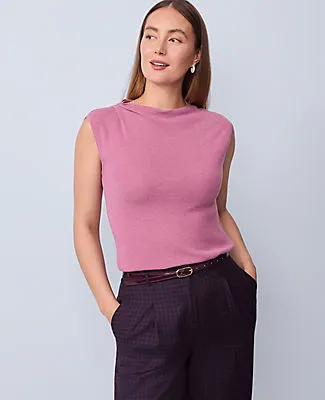 Ann Taylor Pleated Shoulder Sweater Top sold by Ann Taylor