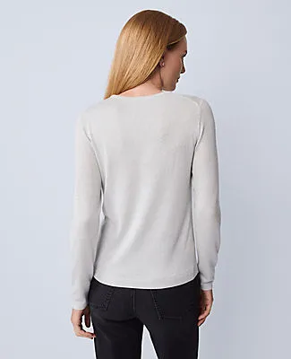 Ann Taylor Shimmer Essential Crew Neck Sweater sold by Ann Taylor product image thumbnail 2
