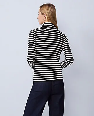 Ann Taylor Petite Weekend Collection Striped Turtleneck Top sold by Ann Taylor product image thumbnail 2