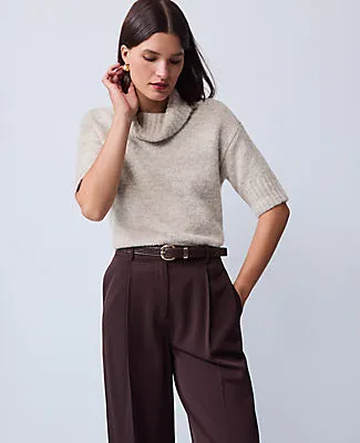 Ann Taylor Turtleneck Elbow Sleeve Sweater Tee sold by Ann Taylor product image thumbnail 4